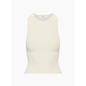 Aritzia Babaton Sculpt Knit Racer Tank Matte Pearl Size XS New W/ Partial Tag